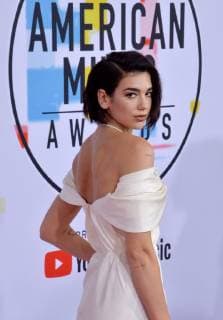 Singer Dua Lipa arrives for the 46th annual American Music Awards at the Microsoft Theater in Los Angeles on October 9, 2018.  LAP20181009103 JIMxRUYMEN