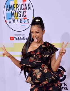 Actress Liza Koshy arrives for the 46th annual American Music Awards at the Microsoft Theater in Los Angeles on October 9, 2018.  LAP20181009141 JIMxRUYMEN