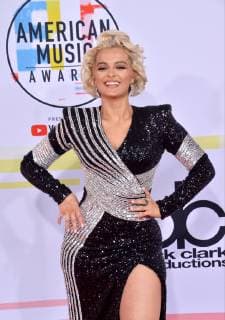 Singer Bebe Rexha arrives for the 46th annual American Music Awards at the Microsoft Theater in Los Angeles on October 9, 2018.  LAP20181009364 JIMxRUYMEN
