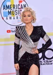 Singer Bebe Rexha arrives for the 46th annual American Music Awards at the Microsoft Theater in Los Angeles on October 9, 2018.  LAP20181009363 JIMxRUYMEN