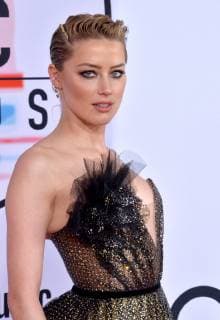 Actress Amber Heard arrives for the 46th annual American Music Awards at the Microsoft Theater in Los Angeles on October 9, 2018.  LAP20181009404 JIMxRUYMEN