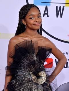 Actress Marsai Martin arrives for the 46th annual American Music Awards at the Microsoft Theater in Los Angeles on October 9, 2018.  LAP20181009391 JIMxRUYMEN