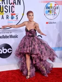 Singer Halsey arrives for the 46th annual American Music Awards at the Microsoft Theater in Los Angeles on October 9, 2018.  LAP20181009461 JIMxRUYMEN