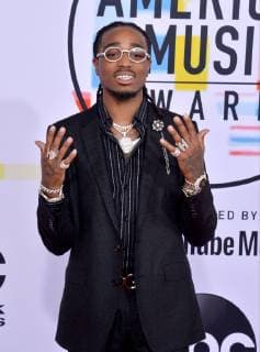 Singer Quavo arrives for the 46th annual American Music Awards at the Microsoft Theater in Los Angeles on October 9, 2018.  LAP20181009481 JIMxRUYMEN