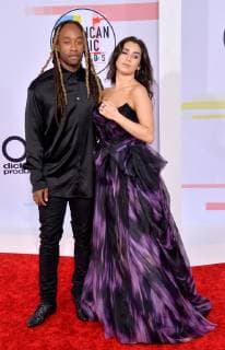 Ty Dolla Sign (L) and Lauren Jauregui arrive for the 46th annual American Music Awards at the Microsoft Theater in Los Angeles on October 9, 2018.  LAP20181009508 JIMxRUYMEN