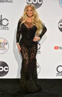 Singer Mariah Carey appears backstage during the 46th annual American Music Awards at the Microsoft Theater in Los Angeles on October 9, 2018.  LAP20181009600 JIMxRUYMEN