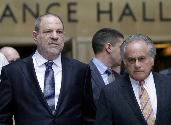 Harvey Weinstein exits Manhattan Federal Court with attorney Benjamin Brafmam after a hearing on October 11, 2018 in New York City. The Manhattan District Attorney s office recently discovered a previous written account from one of Weinstein s accusers that could suggest her encounter with him was consensual. Manhattan s district attorney decided to drop part of the criminal case against Harvey Weinstein. Harvey Weinstein had previously been arraigned and plead not guilty in June on charges of first- and third-degree rape as well as a first-degree criminal sexual act involving two other women that allegedly took place in 2004 and 2013.  NYP20181011114 JOHNxANGELILLO