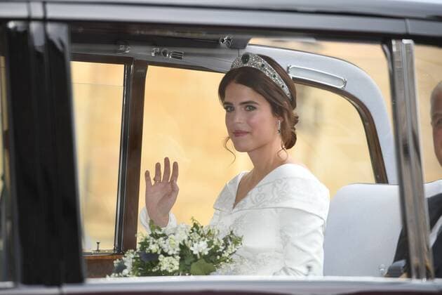 . 12 10 2018. Windsor, United Kingdom. Princess of Eugenie of York and Mr Jack Brooksbank Wedding. Members of the Royal Family and Guest arrive at Windsor Castle for The wedding of Her Royal Highness Princess of Eugenie of York and Mr Jack Brooksbank.  xAndrewxParsonsx xi-Imagesx IIM-18630-0105