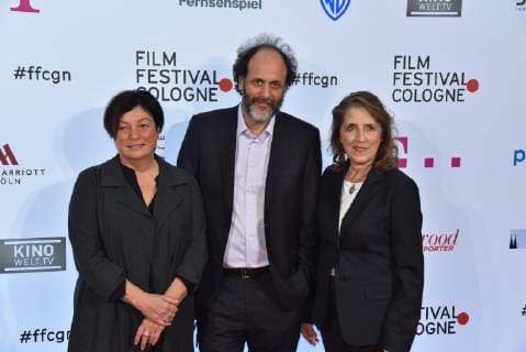 Filmfestival Directorate Martina Richter l winners of the Cologne Film Award Director Luca Guadagnino and Managing Director Filmstiftung NRW Petra Müller will be attending the Filmfestival Cologne Awards on 12 10 2018 in Cologne for the closing ceremony of the International Film and Television Festival in Cologne