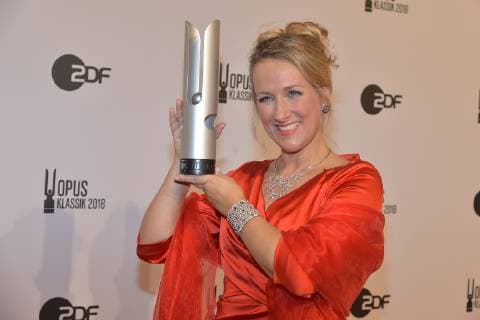 Diana Damrau Singer of the Year Prize winner for the 1 OPUS CLASSIK AWARD at the Konzerthaus am GendarmenMarkt in Berlin on 14 10 2018