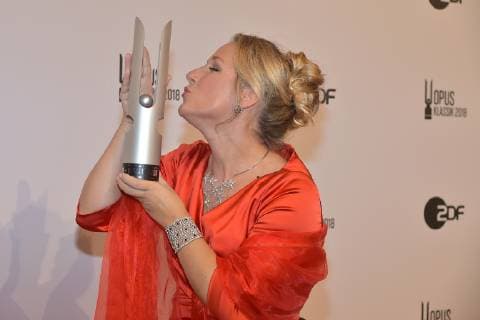 Diana Damrau Singer of the Year Prize winner for the 1 OPUS CLASSIK AWARD at the Konzerthaus am GendarmenMarkt in Berlin on 14 10 2018