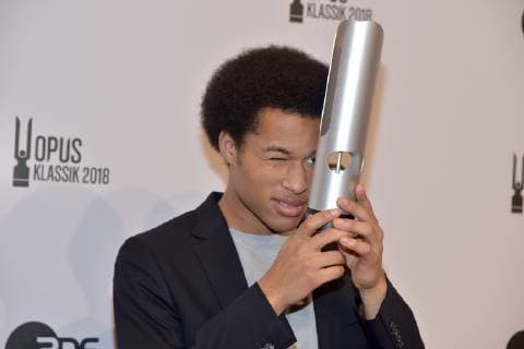 Sheku Kanneh Mason up-and-coming artist Cello Prize winner for the 1 OPUS KLASSIK AWARD at the Konzerthaus am GendarmenMarkt in Berlin on 14 10 2018