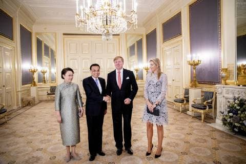 Entertainment Bilder der Woche KW42 Entertainment Bilder des Tages 15-10-2018 The Hague Queen Maxima and King Willem-Alexander during an audience with prime minister li Keqiang and Ms. Cheng Hong of China at palace Noordeinde in The Hague.  Copyright: xPPE NIEBOERx
