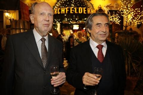 15 10 2018 Marchfelderhof Deutsch Wagram Awarding of the Golden Johann Strauß 2018 World premiere of the Vienna Philharmonic March Werner Resel Maestro Riccardo Muti Awarded the Golden Johann Strauß 2018