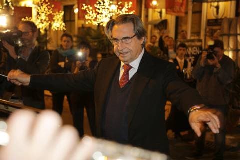 15 10 2018 Marchfelderhof German Wagram Presentation of the Golden Johann Strauß 2018 World premiere of the Vienna Philharmonic March Maestro Riccardo Muti Awarding of the Golden Johann Strauß 2018