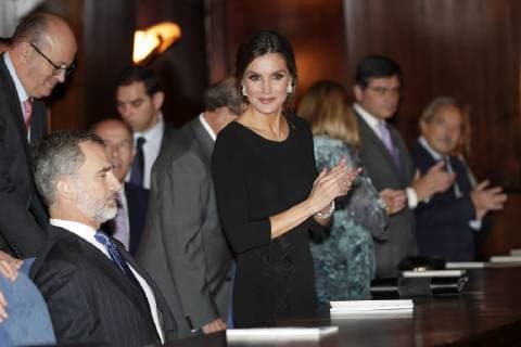 DAVID S BUSTAMANTE 18 10 2018 OVIEDO PRINCIPALITY OF ASTURIAS King Felipe VI and Queen Letizia preside over the welcome concert of the Princess of Asturias Awards 2018 Spanish Kings Felipe VI and Queen Letizia during the celebration of the 27th edition of the concert of the Princess of Asturias Awards 2018 in Oviedo on Thursday 18 October 2018  Â©xDavidxS.xBustamante