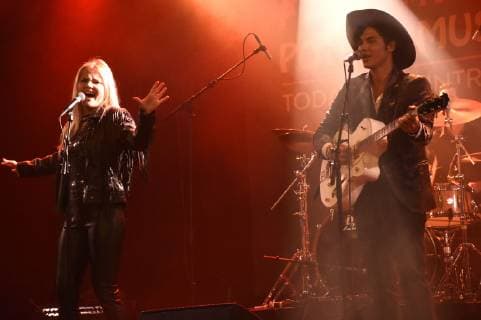 Laura van den Elzen and Mark Hoffmann live at the 1 Potato Music Festival in the Technikum München 20 10 2018 Foto:xP.xSchönbergerx xFuturexImage
