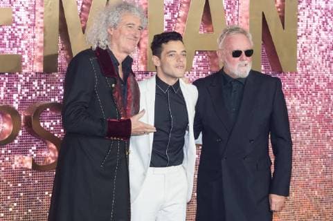 Entertainment Themen der Woche KW43 Entertainment Bilder des Tages October 23, 2018 - London, London, United Kingdom - Brian May, Rami Malek and Roger Taylor attend the Bohemian Rhapsody world film premier held at SSE Wembley in London, United Kingdom, 23 October 2018 London United Kingdom  - ZUMAt138 20181023_zap_t138_019 Copyright: xRayxTangx