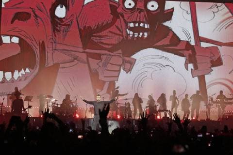 Gorillaz Konzert in Mexiko-Stadt October 24, 2018 - EUM20181024ESP34.JPG.CIUDAD DE MEXICO.- Music Musica-Gorillaz.- Concierto del grupo britanico rock alternativo Gorillaz en el Palacio de los Deportes, la noche de este miercoles 24 de octubre de 2018. Foto: Agencia EL UNIVERSAL Agustin Salinas RCC.  - ZUMAu78_ 20181024_zaf_u78_107 Copyright: xAgustinxSalinasx