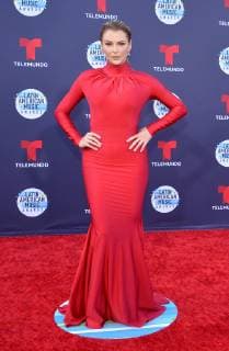 Actress Marjorie de Sousa arrives for the fourth annual Latin American Music Awards at the Dolby Theatre in the Hollywood section of Los Angeles on October 25, 2018. The annual event honors outstanding achievements for artists in the Latin music industry.  LAP20181025196 JIMxRUYMEN