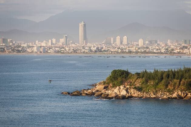 View Of Da Nang City At The End Of Beach, Da Nang City Da Nang Vietnam Copyright: HennxPhotography HETH000667