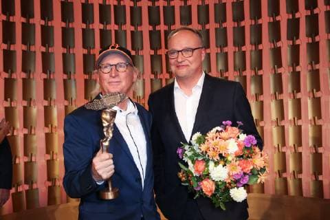 Otto Waalkes und Oliver Welke, Bayerischer Kabarettpreis 2018 im Muenchener Lustspielhaus in Muenchen am 29.10.2018 *** Otto Waalkes and Oliver Welke Bavarian Cabaret Prize 2018 at the Munich Lustspielhaus in Munich on 29 10 2018