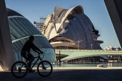 Architektur von Santiago Calatrava City of Arts and Sciences in Valencia, Spain., Valencia Valencia Spain Copyright: TimxMartin MATM000217