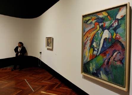 Mexiko-Stadt, Kandinsky Ausstellung A view of the artwork Improvisacion 7 by Vasily Kandinsky (1866-1944) during the exposition Kandinsky. Pequenos Mundos (Lit. Kandinsky. Little worlds), at the Fine Arts Palace in Mexico City, Mexico, 30 October 2018. Kandinsky exhibition in Mexico City !ACHTUNG: NUR REDAKTIONELLE NUTZUNG!  Copyright: xMarioxGuzmanx AME6425 20181030-636765407745320635