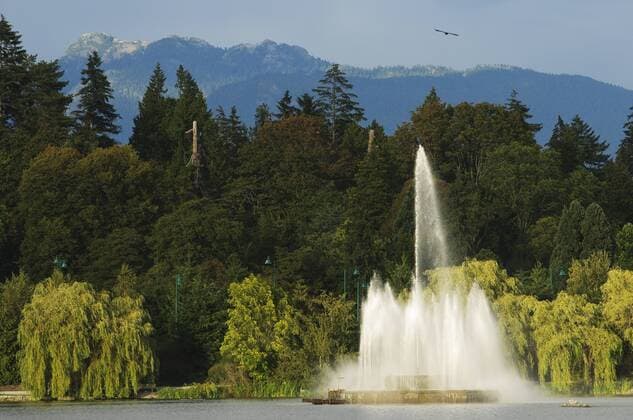 Trail running around the Beaver Lake Loop. Stanley park. Vancouver, British Columbia, Canada, Vancouver British Columbia Canada Copyright: RichxWheater WHRI000311