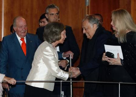 Spanish Emeritus Royal Couple Juan Carlos (L) and Sofia (2-L) greet Indian conductor Zubin Mehta (2-R) upon arrival a concert offered by the orchestra of Reina Sofia Music academy on the occasion of the 80th anniversary of Queen Sofia in Madrid, Spain, 02 November 2018. Spain s Emeritus Queen Sofia turns 80 on 02 November 2018. Spain s Emeritus Queen Sofia turns 80 !ACHTUNG: NUR REDAKTIONELLE NUTZUNG!  Copyright: xJ.P.Gandulx GRAF113 20181102-636767842684053523