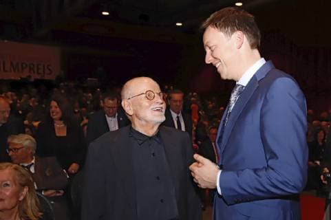 Günter Rohrbach and Tobias Hans at the 8th Günter Rohrbach Film Award 2018 in the Neue Gebläsehalle Neunkirchen Neunkirchen 02 11 2018 Foto:xP.xBackx xFuturexImage