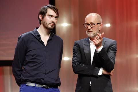Aron Lehmann and Peter Lohmeyer at the 8th Günter Rohrbach Film Award 2018 in the Neue Gebläsehalle Neunkirchen Neunkirchen 02 11 2018 Foto:xP.xBackx xFuturexImage