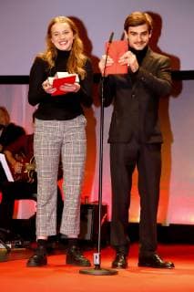 Luna Wedler and Aaron Hilmer at the 8th Günter Rohrbach Film Award 2018 in the Neue Gebläsehalle Neunkirchen Neunkirchen 02 11 2018 Foto:xP.xBackx xFuturexImage