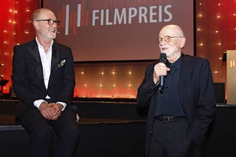 Peter Lohmeyer and Günter Rohrbach at the 8th Günter Rohrbach Film Award 2018 in the Neue Gebläsehalle Neunkirchen Neunkirchen 02 11 2018 Foto:xP.xBackx xFuturexImage