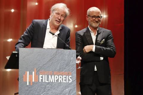 Leander Haußmann and Peter Lohmeyer at the 8th Günter Rohrbach Film Award 2018 in the New Blower Hall Neunkirchen Neunkirchen 02 11 2018 Foto:xP.xBackx xFuturexImage