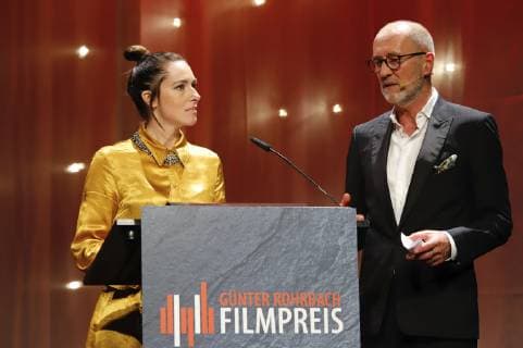 Kim Riedle and Peter Lohmeyer at the 8th Günter Rohrbach Film Award 2018 in the Neue Gebläsehalle Neunkirchen Neunkirchen 02 11 2018 Foto:xP.xBackx xFuturexImage