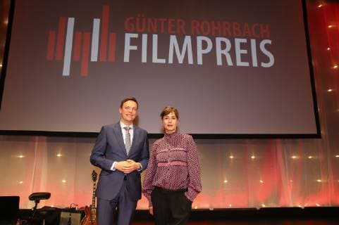 Tobias Hans and Susanne Wolff at the 8th Günter Rohrbach Film Award 2018 in the Neue Gebläsehalle Neunkirchen Neunkirchen 02 11 2018 Foto:xP.xBackx xFuturexImage