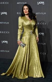 Actress Salma Hayek attends the eighth annual LACMA Art+Film gala honoring fine art photographer Catherine Opie and director Guillermo del Toro at the Los Angeles County Museum of Art in Los Angeles on November 3, 2018.  LAP2018100343 JIMxRUYMEN
