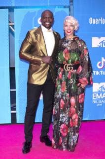 Terry Crews with wife Rebecca King Crews at the presentation of the MTV European Music Awards 2018 in the Bizkaia Arena Bilbao 04 11 2018 Foto:xR.xWagnerx xFuturexImage