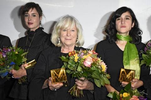 Susanne Wolff Margarethe von Trotta and Susan Gordanshekan at the Metropolis 2018 German Directors Award Ceremony at the Munich Academy of Television and Film 04 11 2018 Foto:xP.xSchönbergerx xFuturexImage