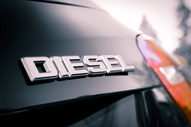 Diesel sign on a car Symbol photo Diesel scandal ** NUR FUER REDAKTIONELLE ZWECKE ** EDITORIAL USE ONLY **