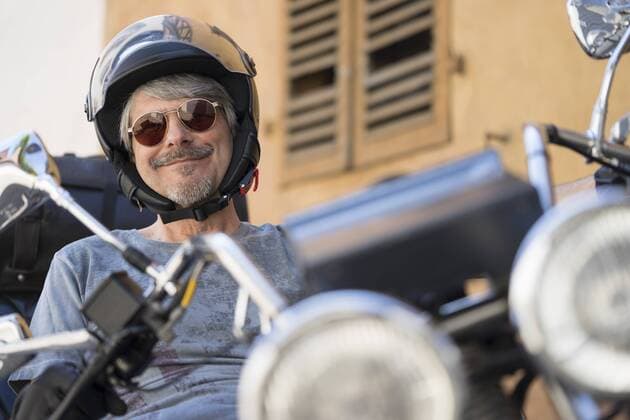 Man sitting on motorcycle trike model released Copyright: xMEVx ALLMV143018