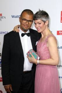 Cheryl Shepard and her husband Nikolaus Okonkwo at the award ceremony Goldene Bild der Frau on 7 11 2018 in Hamburg Goldene Bild der Frau award ceremony 2018 in Hamburg