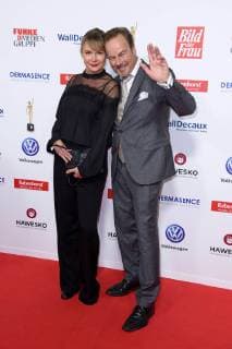 Till Demtroeder with girlfriend Stefanie Millat at the award ceremony Die Goldene Bild der Frau at the Stage Operettenhaus in Hamburg on 07 11 2018