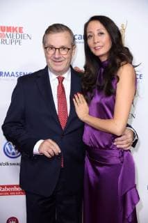 Jan Hofer with his girlfriend Phong Lan Truong at the award ceremony Die Goldene Bild der Frau at the Stage Operettenhaus in Hamburg on 07 11 2018