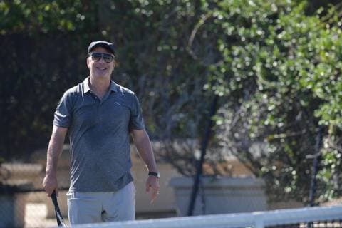 FORT LAUDERDALE, FL - NOVEMBER 09: Sex In The City Actor Chris Noth playing tennis on November 9, 2018, in Fort Lauderdale, Florida...People: Chris Noth Fort Lauderdale United States Of America - ZUMAs214 20181109_zba_s214_014 Copyright: xSMGx
