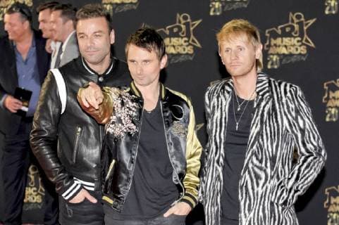 Muse - Chris Wolstenholme - Matt Bellamy - Dominic Howard CELEBRITEE - 20th NRJ Music Awards - Cannes - 10 11 2018 NorbertScanella Panoramic 