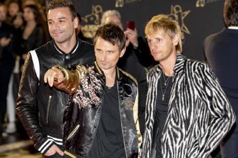 Muse - Chris Wolstenholme - Matt Bellamy - Dominic Howard CELEBRITEE - 20th NRJ Music Awards - Cannes - 10 11 2018 NorbertScanella Panoramic 