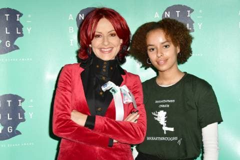 English vocal coach Carrie Grant and English actress Talia Grant attend The Diana Award Photocall at Alexandra Palace in London. NOVEMBER 12th 2018  SLIx184197