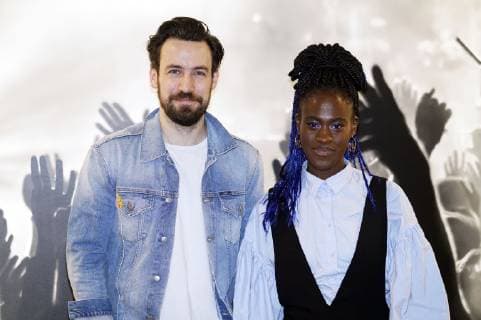 Jan Köppen and Ivy Quainoo at the Semmel Concerts Presselunch at the Verti Music Hall Berlin 13 11 2018 Foto:xT.xBartillax xFuturexImage